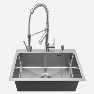 Kit Completo Cuba Inox Escovada de embutir