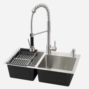 Cuba Inox Dupla Completa com Grelha